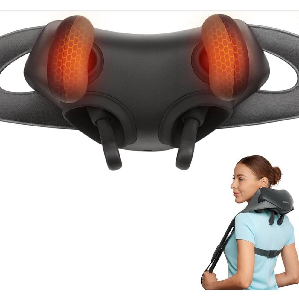 Etekcity Neck Massager Heated Pro Grey Self Care For Daily Wellness.